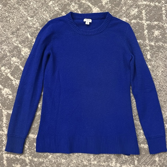 J. Crew cobalt blue Reimagined crew neck sweater - Picture 5 of 12